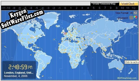 World Time Clock &  Map Key generator