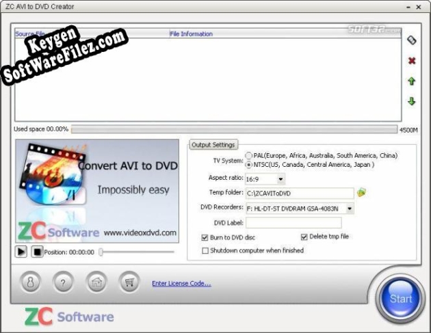 ZC AVI to DVD Creator activation key